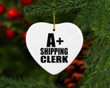 A+ Shipping Clerk - Heart Ornament