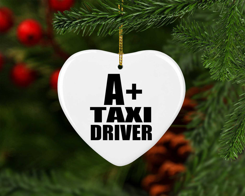 A+ Taxi Driver - Heart Ornament