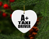 A+ Taxi Driver - Heart Ornament