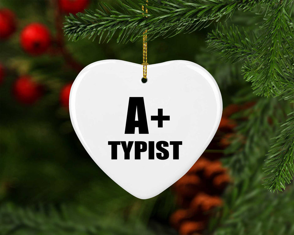 A+ Typist - Heart Ornament