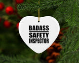 Badass Safety Inspector - Heart Ornament