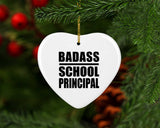 Badass School Principal - Heart Ornament