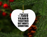 87th Anniversary Square Root of 7569 Years Who's Counting - Heart Ornament