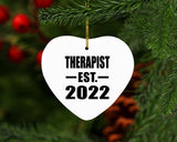 Therapist Established EST. 2022 - Heart Ornament