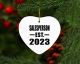 Salesperson Established EST. 2023 - Heart Ornament
