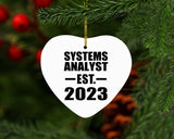 Systems Analyst Established EST. 2023 - Heart Ornament