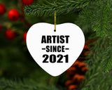 Artist Since 2021 - Heart Ornament