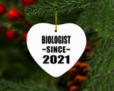 Biologist Since 2021 - Heart Ornament