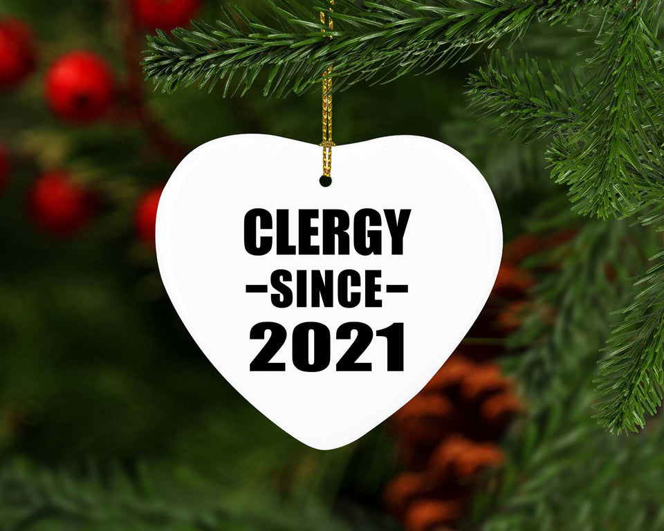 Clergy Since 2021 - Heart Ornament