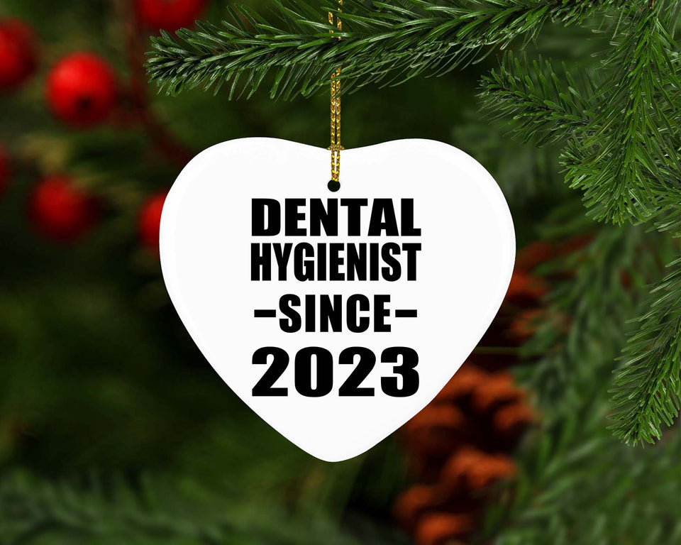 Dental Hygienist Since 2023 - Heart Ornament