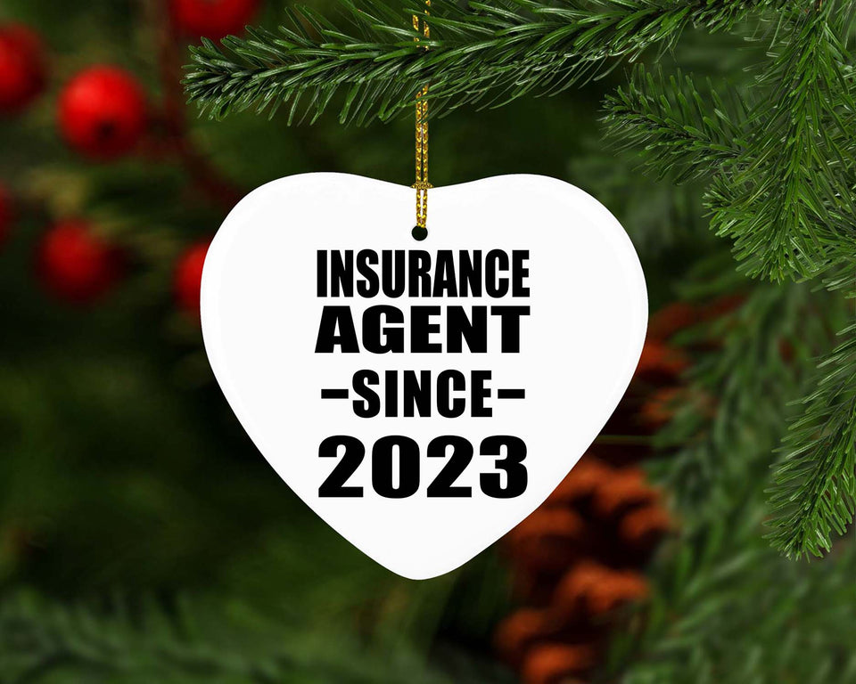 Insurance Agent Since 2023 - Heart Ornament