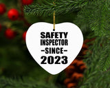 Safety Inspector Since 2023 - Heart Ornament