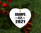 Gramps Established EST. 2021 - Heart Ornament