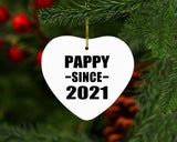 Pappy Since 2021 - Heart Ornament