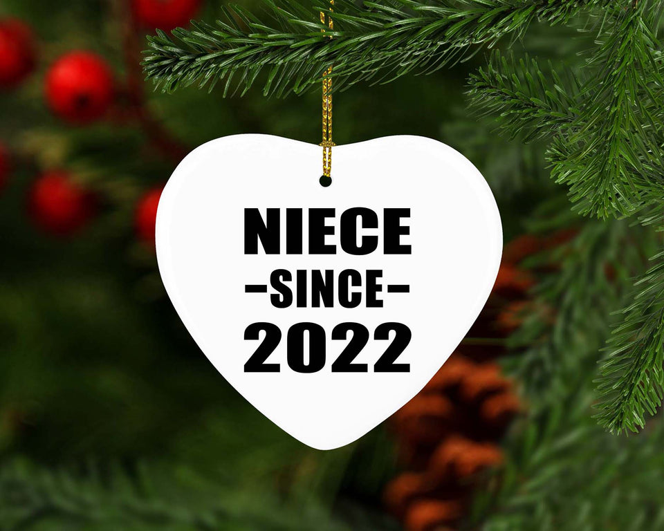 Niece Since 2022 - Heart Ornament