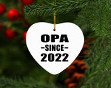 Opa Since 2022 - Heart Ornament