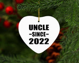 Uncle Since 2022 - Heart Ornament
