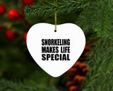 Snorkeling Makes Life Special - Heart Ornament