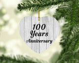 100th Anniversary 100 Years Anniversary - Heart Ornament F