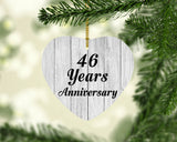 46th Anniversary 46 Years Anniversary - Heart Ornament F