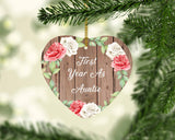 First Year As Auntie - Heart Ornament B