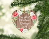 Our First Christmas Dating 2024 - Heart Ornament B