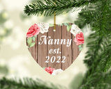 Nanny Established Est. 2022 - Heart Ornament B