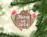 Nurse Established Est. 2024 - Heart Ornament B