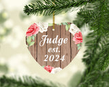 Judge Established Est. 2024 - Heart Ornament B