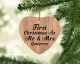 First Christmas As Mr & Mrs Gutierrez - Heart Ornament C
