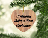 Anthony Baby's First Christmas - Heart Ornament C
