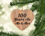 100 Years As Mr & Mrs - Heart Ornament C