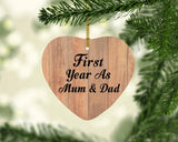 First Year As Mum & Dad - Heart Ornament C