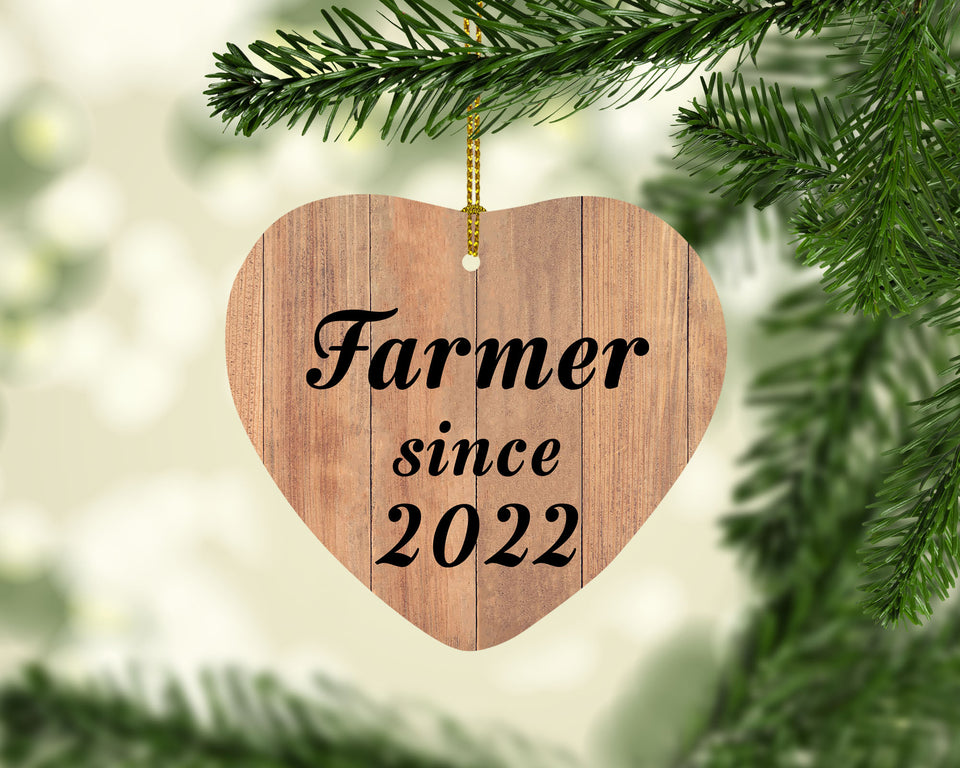 Farmer Since 2022 - Heart Ornament C