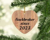 Stockbroker Since 2023 - Heart Ornament C