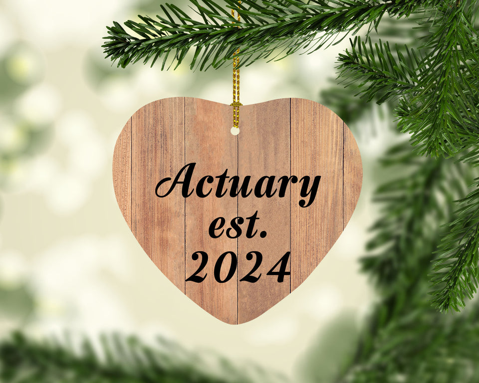 Actuary Established Est. 2024 - Heart Ornament C