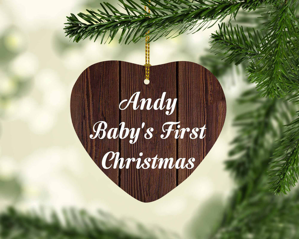 Andy Baby's First Christmas - Heart Ornament D