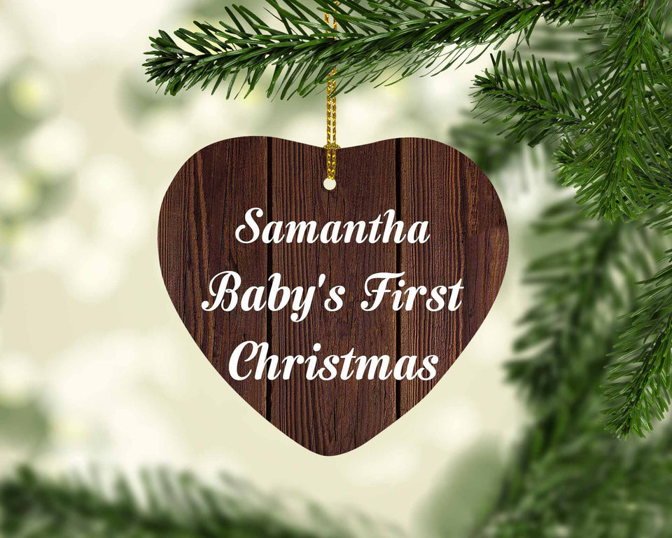 Samantha Baby's First Christmas - Heart Ornament D