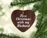 First Christmas With My Husband - Heart Ornament D