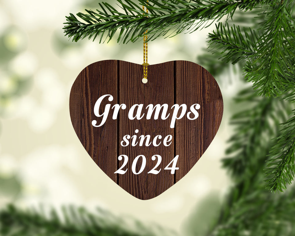 Gramps Since 2024 - Heart Ornament D