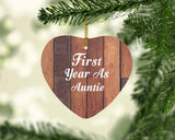 First Year As Auntie - Heart Ornament E