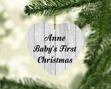 Anne Baby's First Christmas - Heart Ornament F