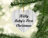 Kelly Baby's First Christmas - Heart Ornament F