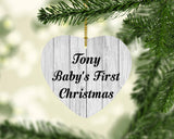 Tony Baby's First Christmas - Heart Ornament F