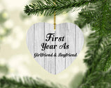 First Year As Girlfriend & Boyfriend - Heart Ornament F