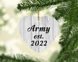 Army Established Est. 2022 - Heart Ornament F