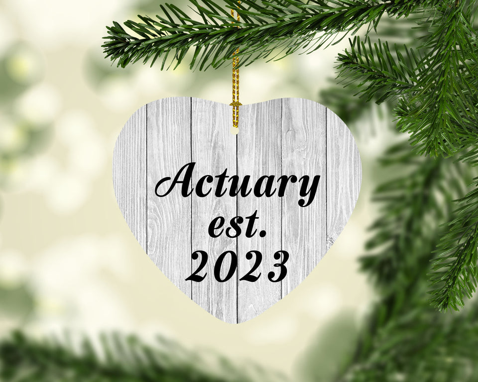 Actuary Established Est. 2023 - Heart Ornament F