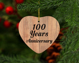 100th Anniversary 100 Years Anniversary - Heart Ornament C