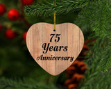 75th Anniversary 75 Years Anniversary - Heart Ornament C