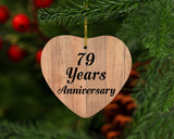 79th Anniversary 79 Years Anniversary - Heart Ornament C